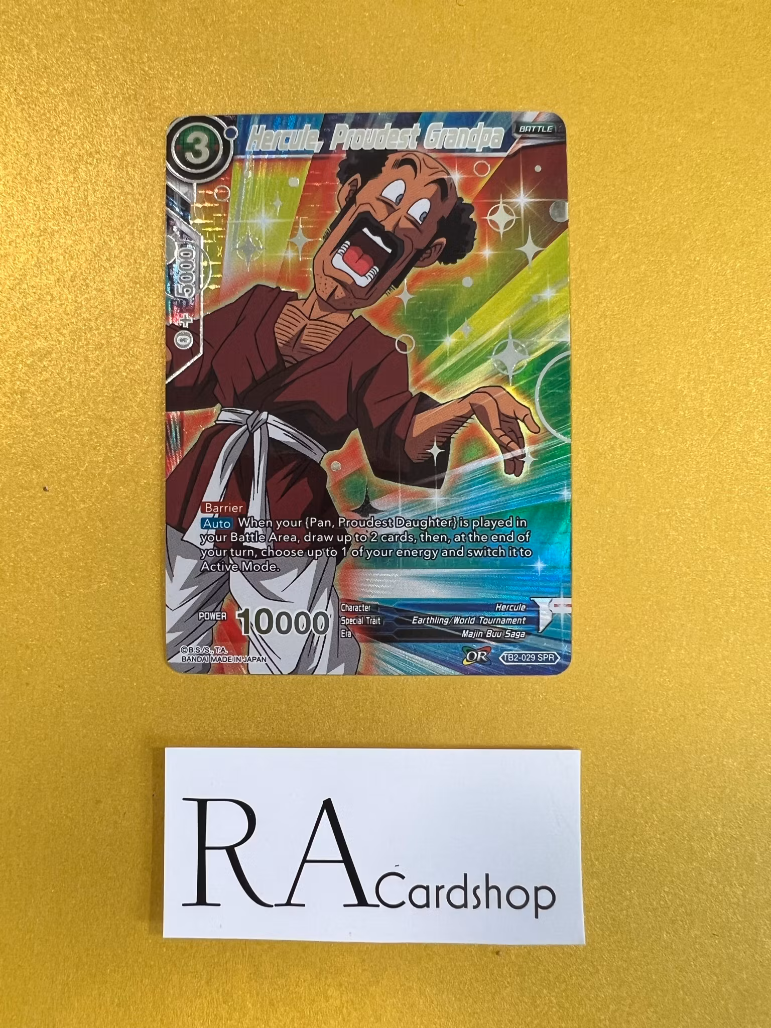 Hercule, Prodest Grandpa TB2-029 Special Rare Holo World Martial Arts Tournament Dragon Ball