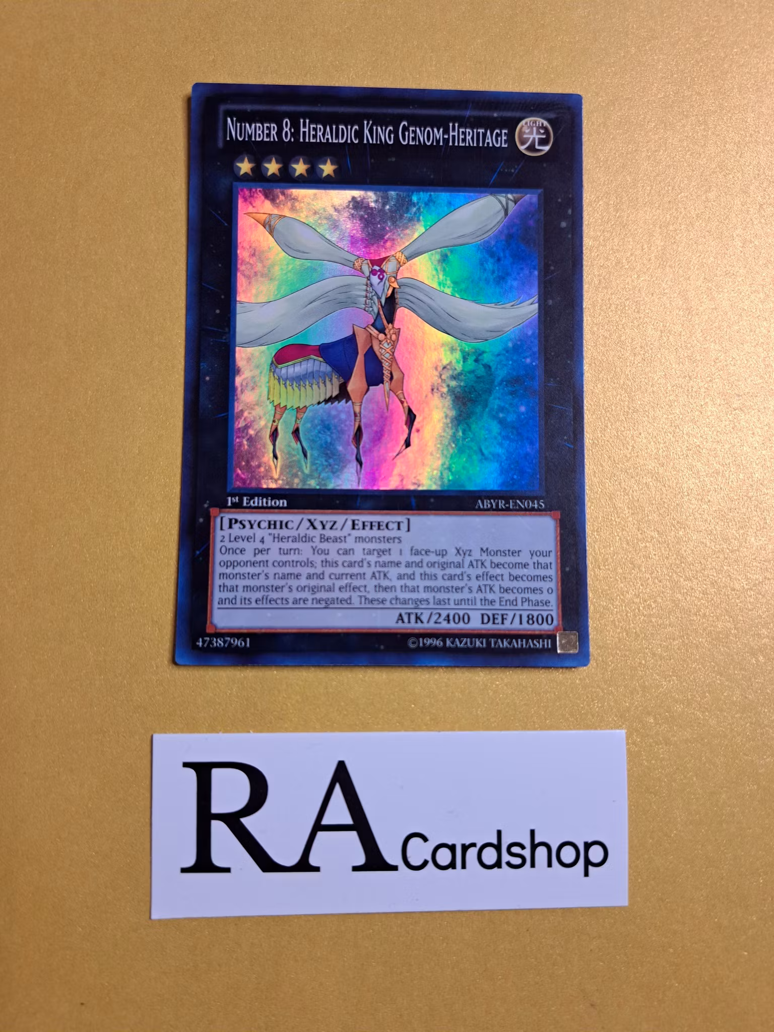 Number 8: HeraldicKing Genom-Heritage EN045 1st EDITION Abyss Rising ABYR Yu-Gi-Oh