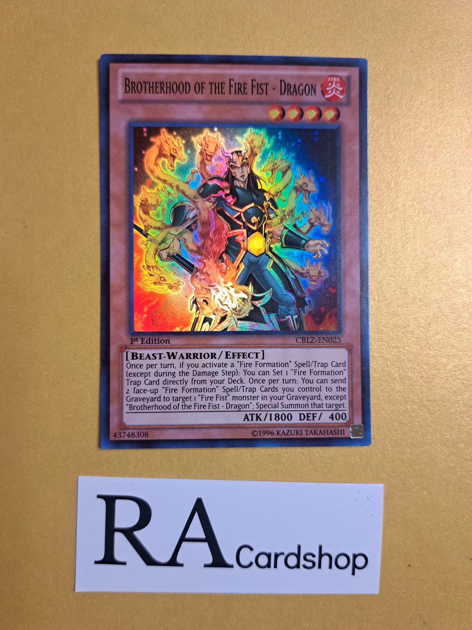 Brotherhood of the Fire Fist - Swallow 1st EDITION EN027 Cosmo Blazer CBLZ Yu-Gi-Oh