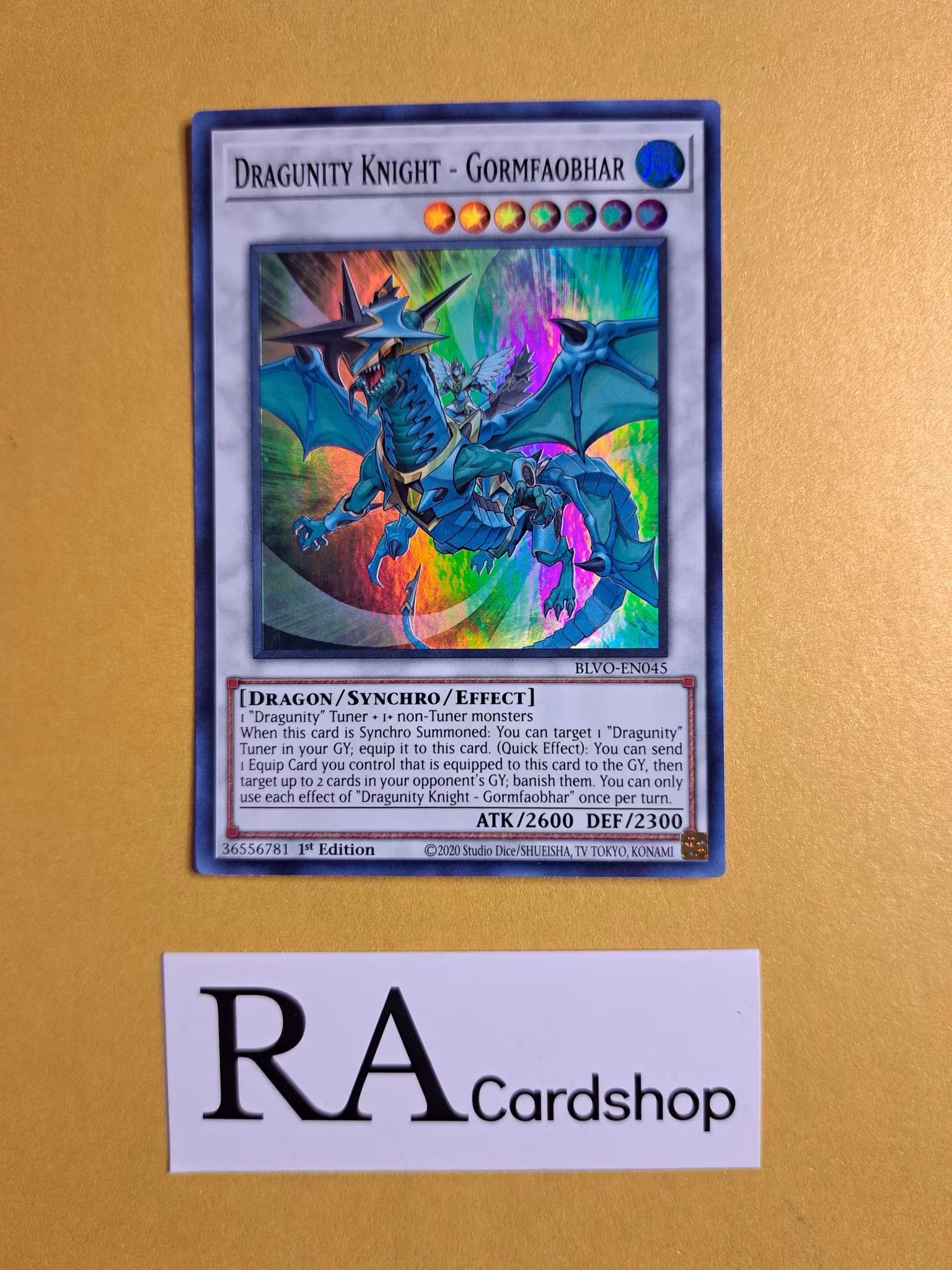 Dragunity Knight - Gormfaobhar 1st EDITION EN045 Blazing Vortex BLVO Yu-Gi-Oh
