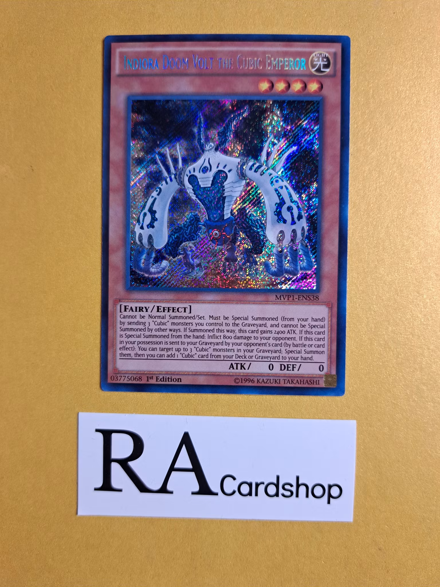 Indiora Doom Volt the Emperor 1st EDITION ENS38 The Dark Side of Dimensions Movie Pack MVP1 Yu-Gi-Oh