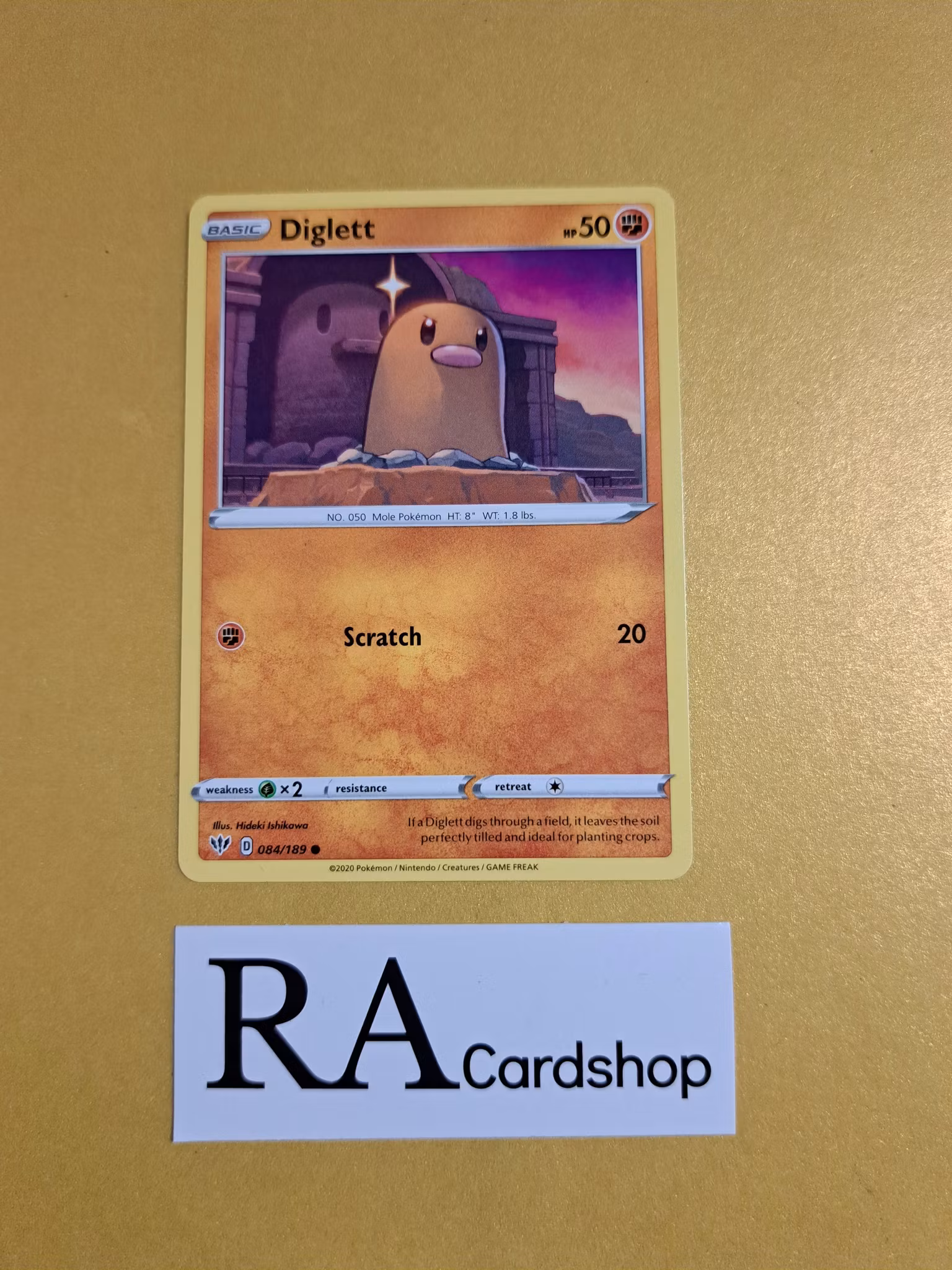 Diglett Common 084/189 Darkness Ablaze Pokemon