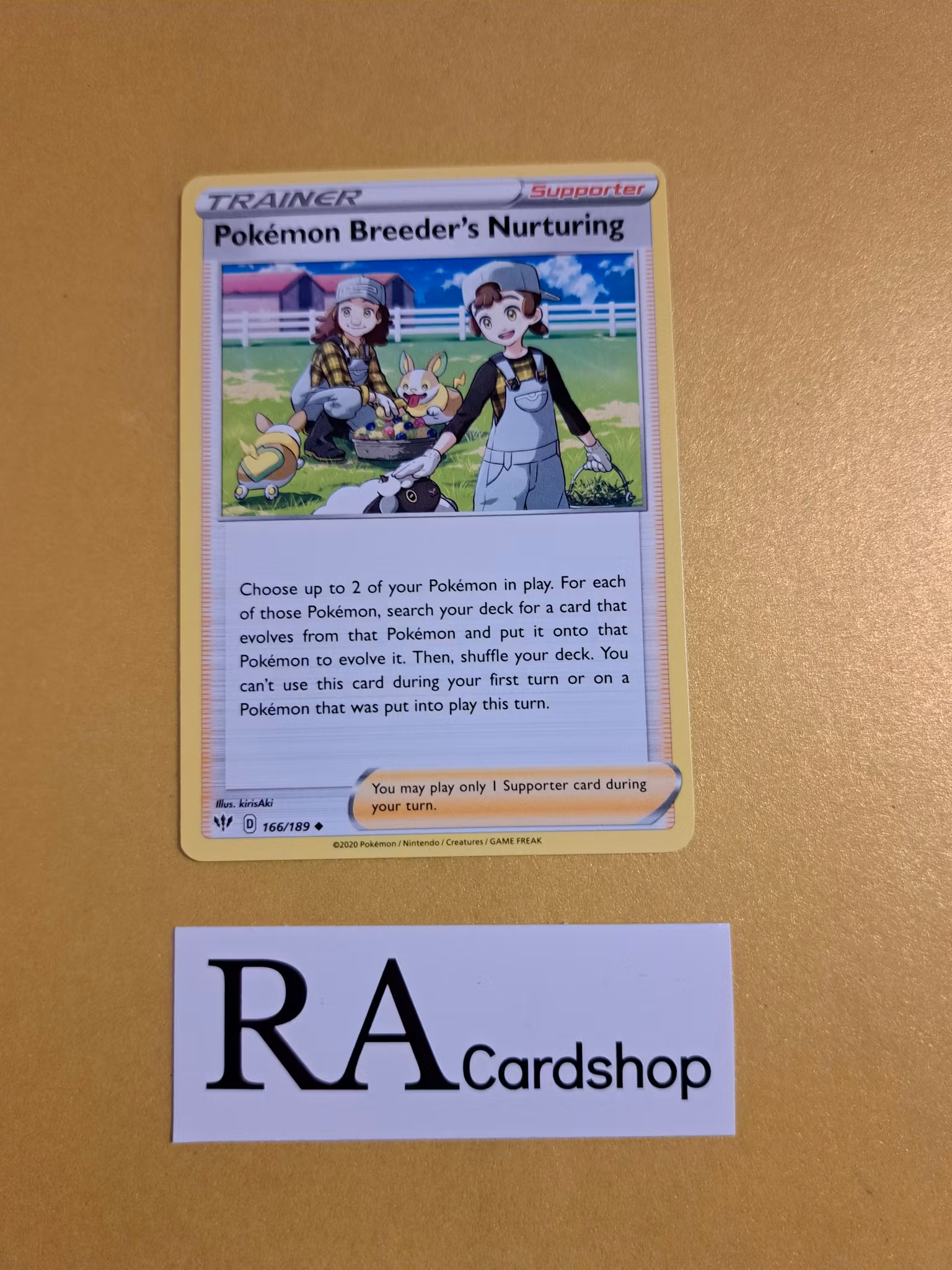 Pokemon Breeders Nurturing Uncommon 166/189 Darkness Ablaze Pokemon