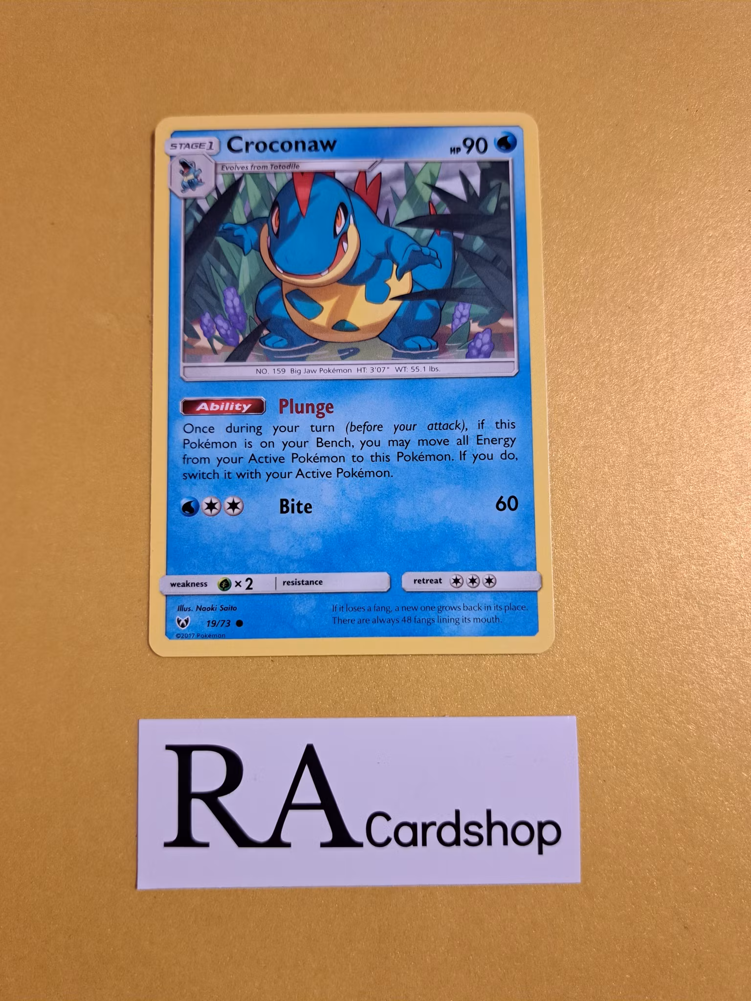 Croconaw Common 19/73 Shining Legends Pokemon