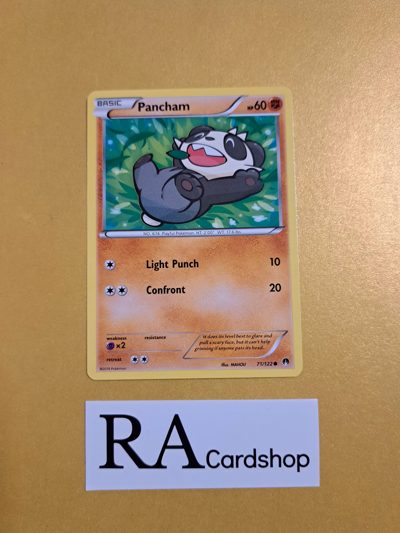 Pancham Common 71/122 Break Point Pokemon