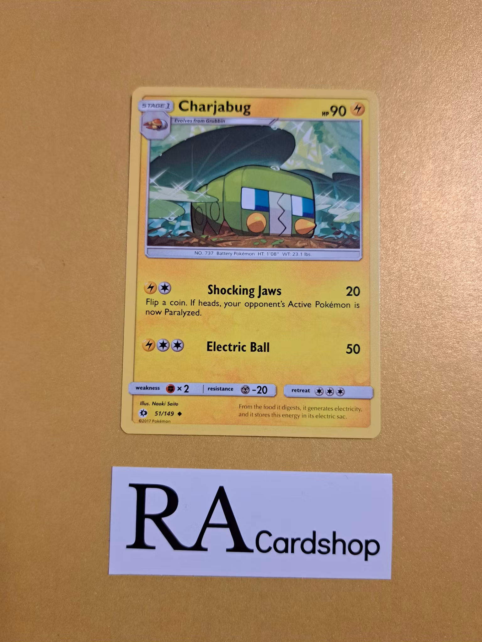 Charjabug Uncommon 51/149 Sun & Moon Pokemon