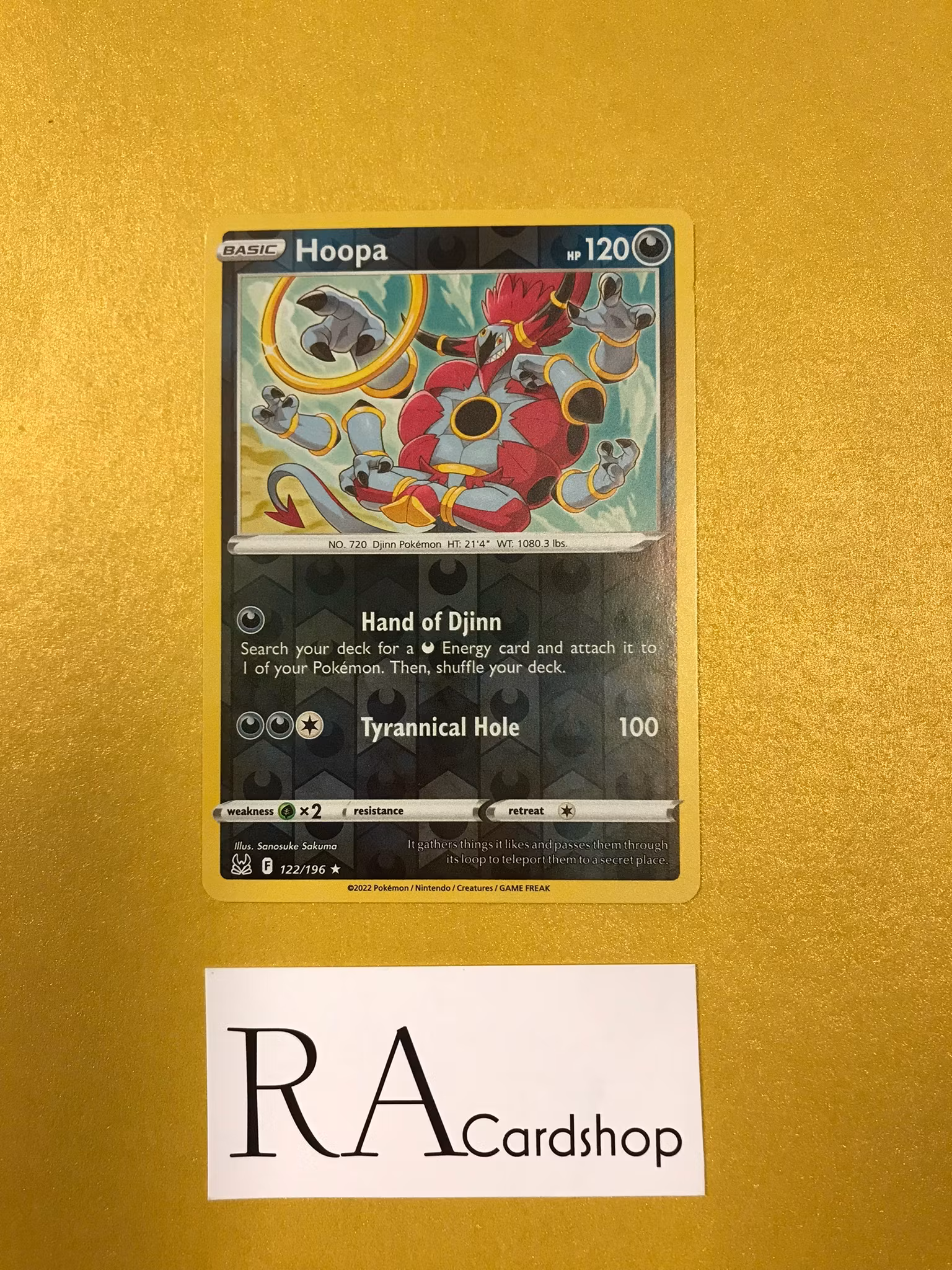 Hoopa Reverse Holo Rare 122/196 Lost Origin Pokemon
