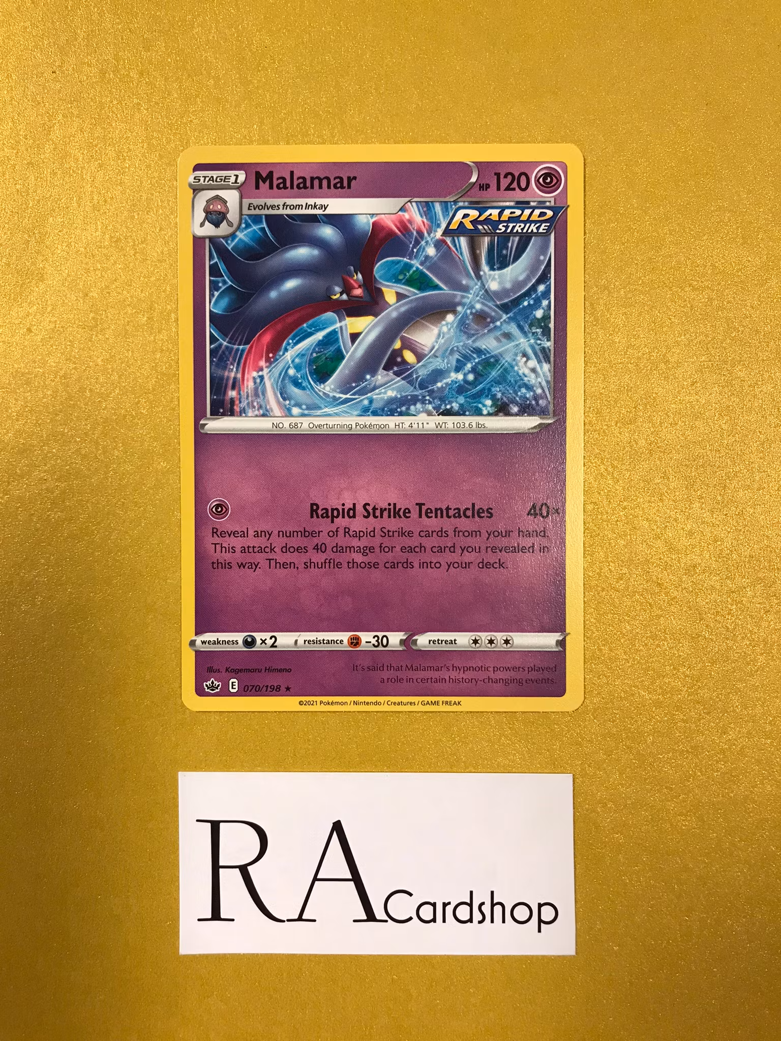 Malamar Rare 070/198 Chilling Reign Pokemon
