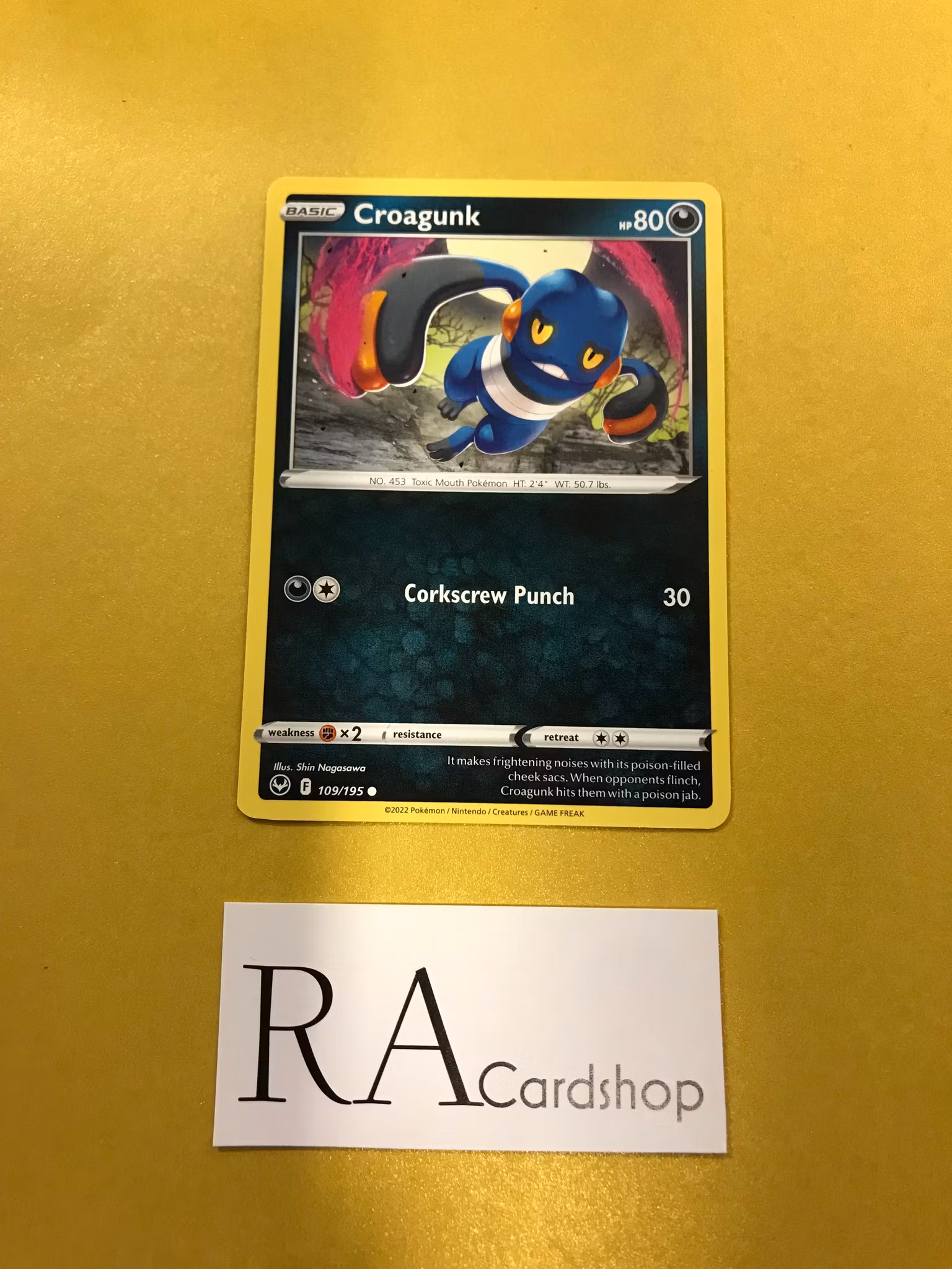 Croagunk Common 109/195 Silver Tempest Pokemon