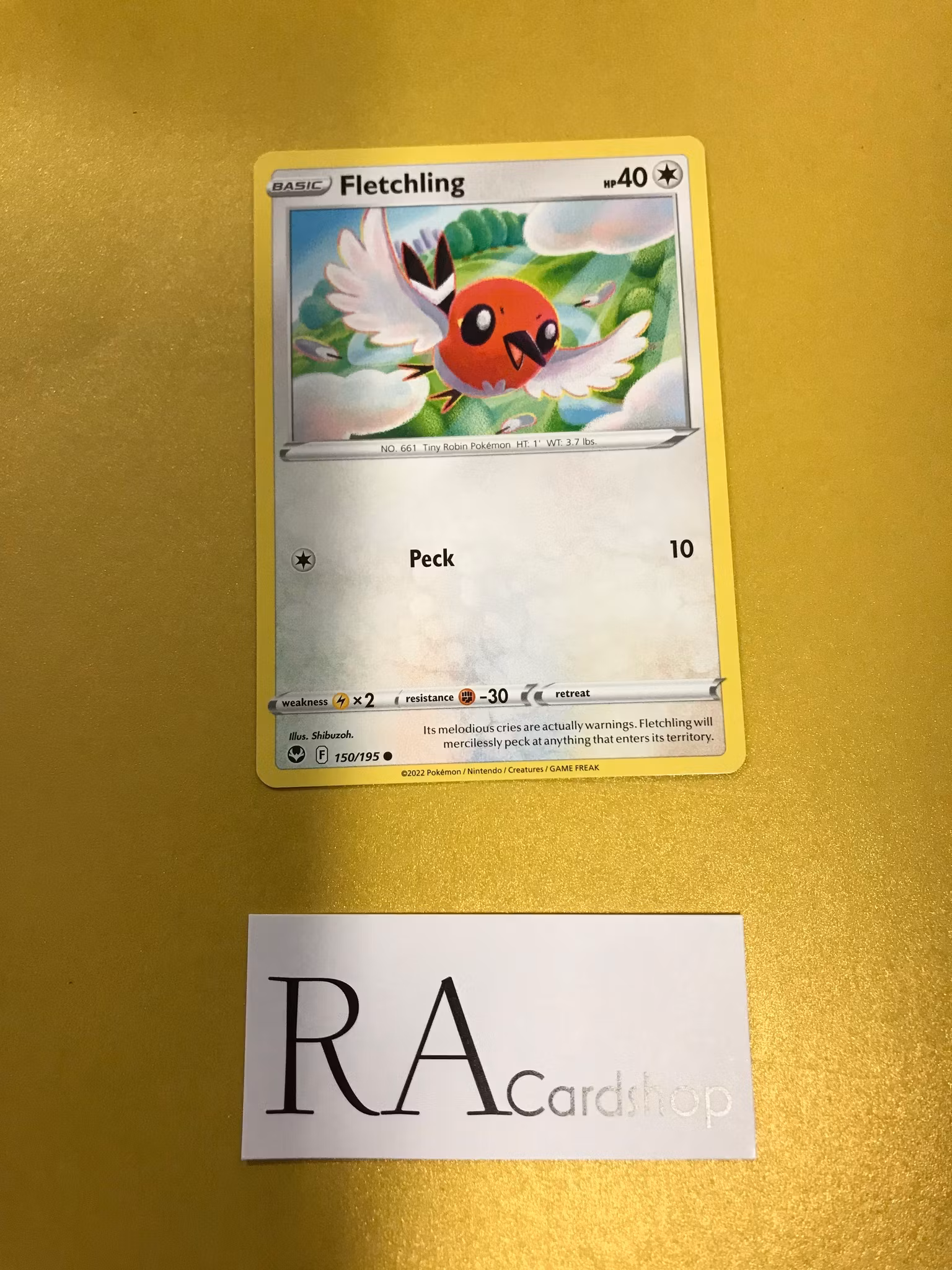 Fletchling Common 150/195 Silver Tempest Pokemon