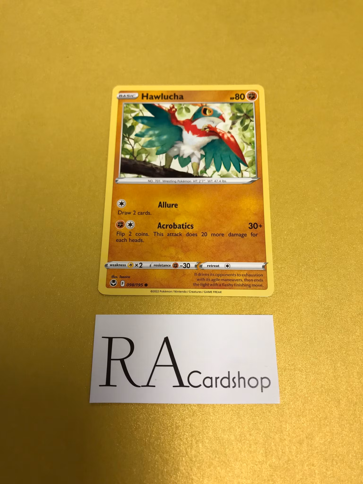 Hawlucha Common 098/195 Silver Tempest Pokemon