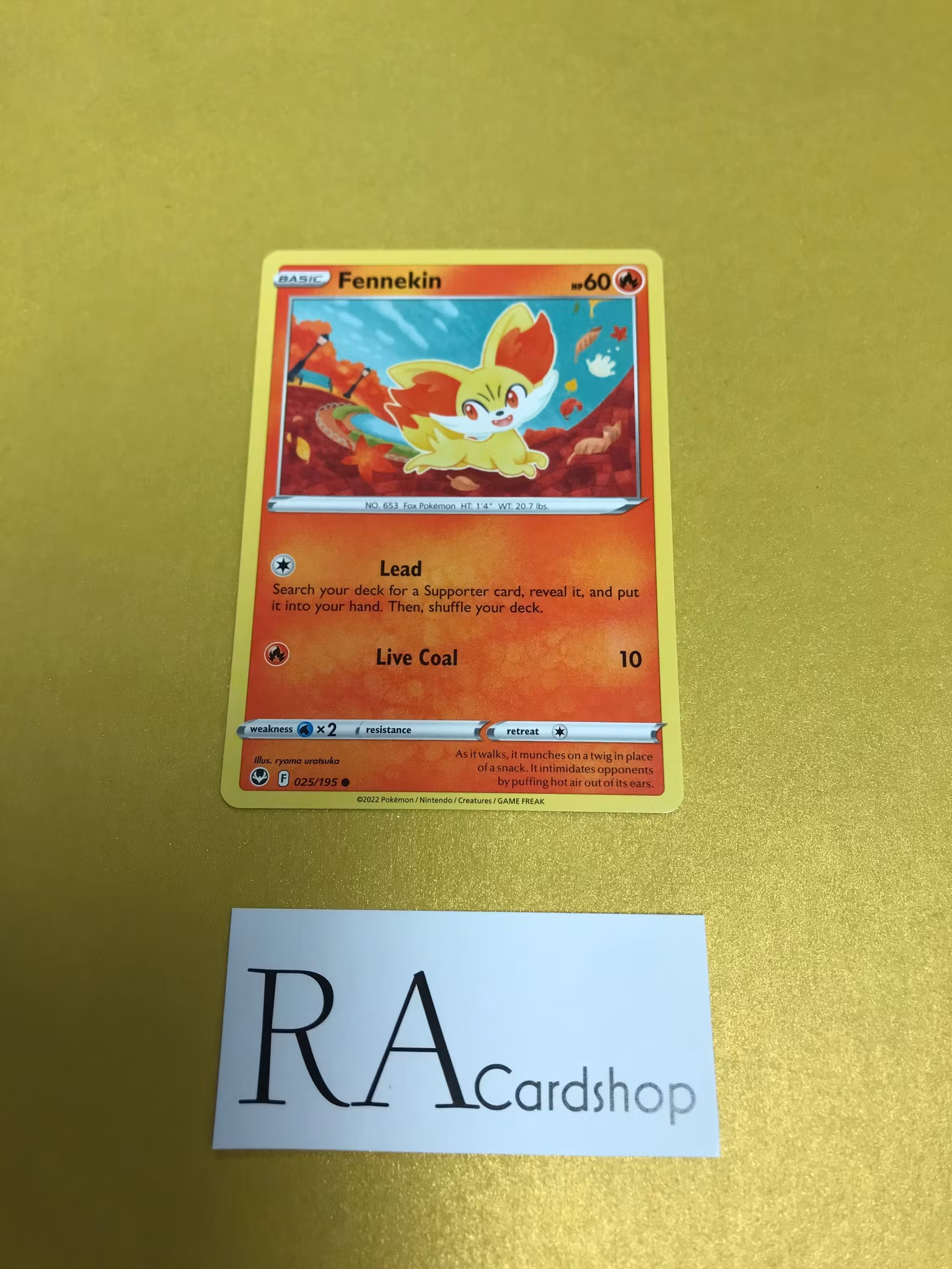 Fennekin Common 025/195 Silver Tempest Pokemon