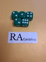 D6 Grön Tärning 1.5 x 1.5 cm