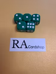 D6 Grön Tärning 1.5 x 1.5 cm