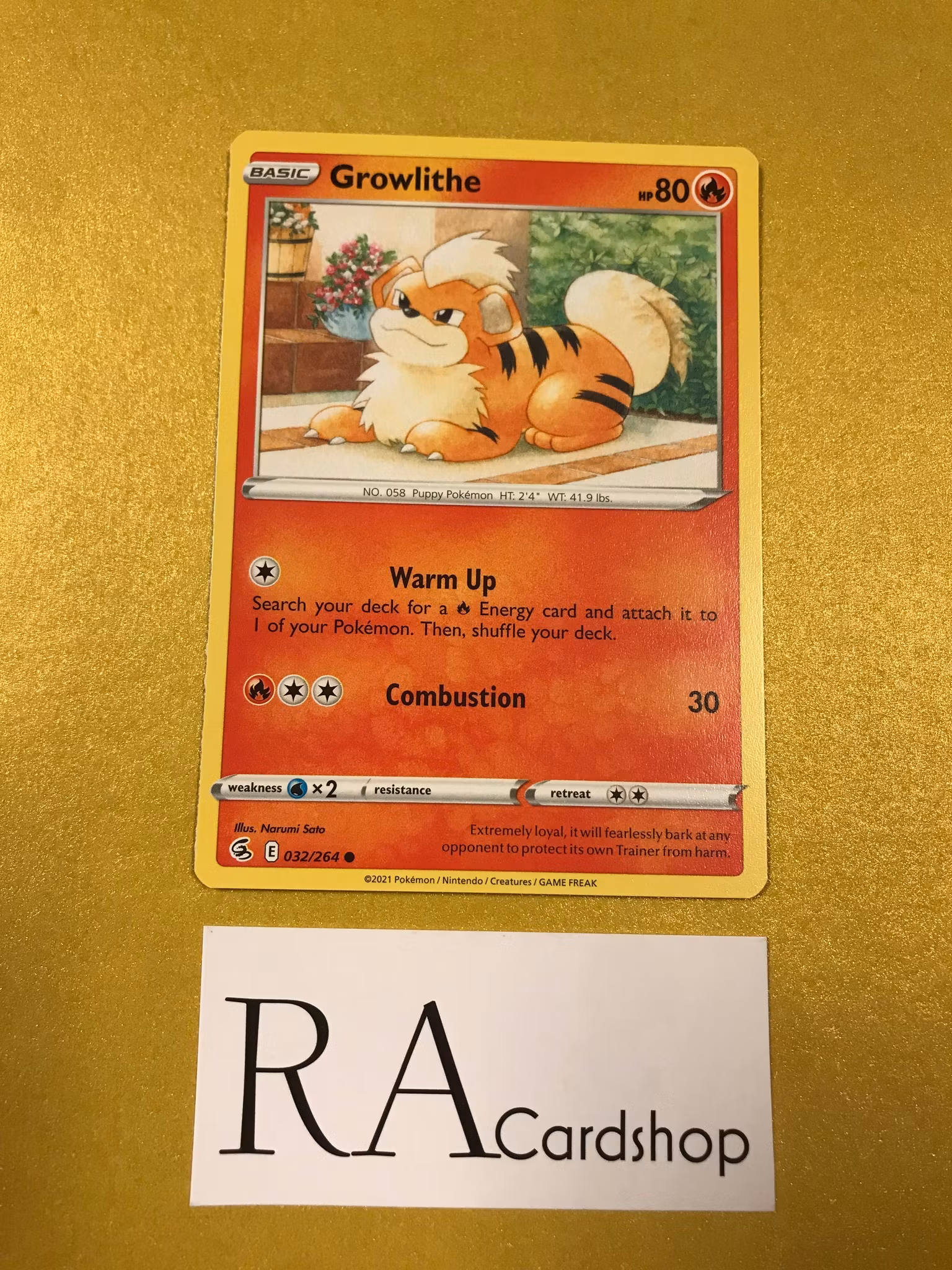 Growlithe Common 032/264 Fusion Strike Pokemon