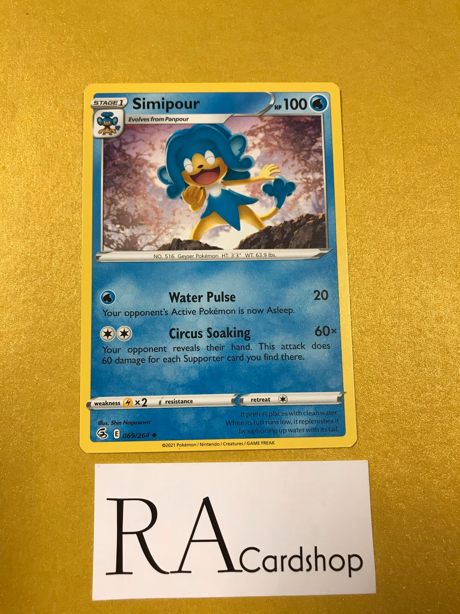 Simipour Uncommon 069/264 Fusion Strike Pokemon