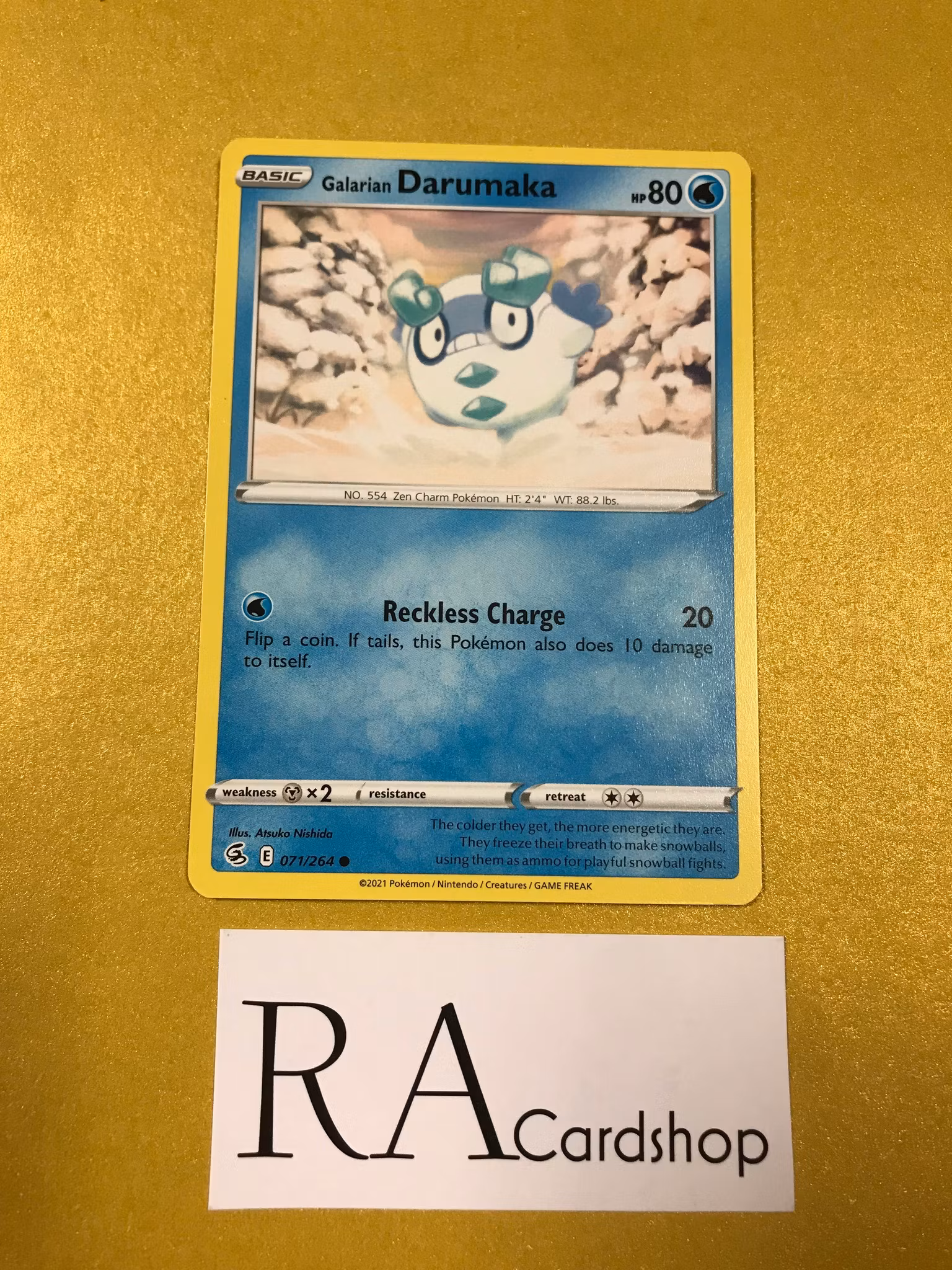 Galarian Darumaka Common 071/264 Fusion Strike Pokemon