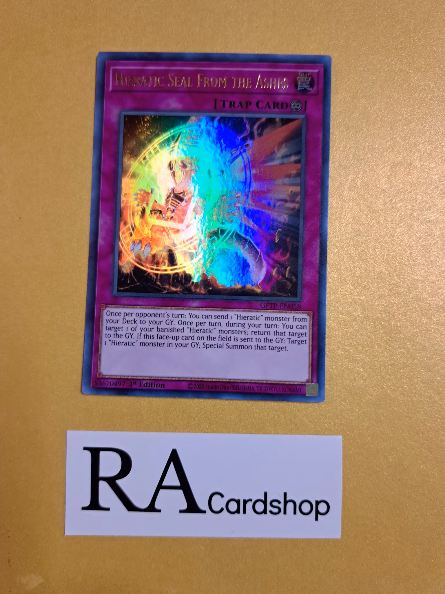 Hieratic Seal From the Ashes 1st Edition EN058 Ghosts From the Past GFTP Yu-Gi-Oh