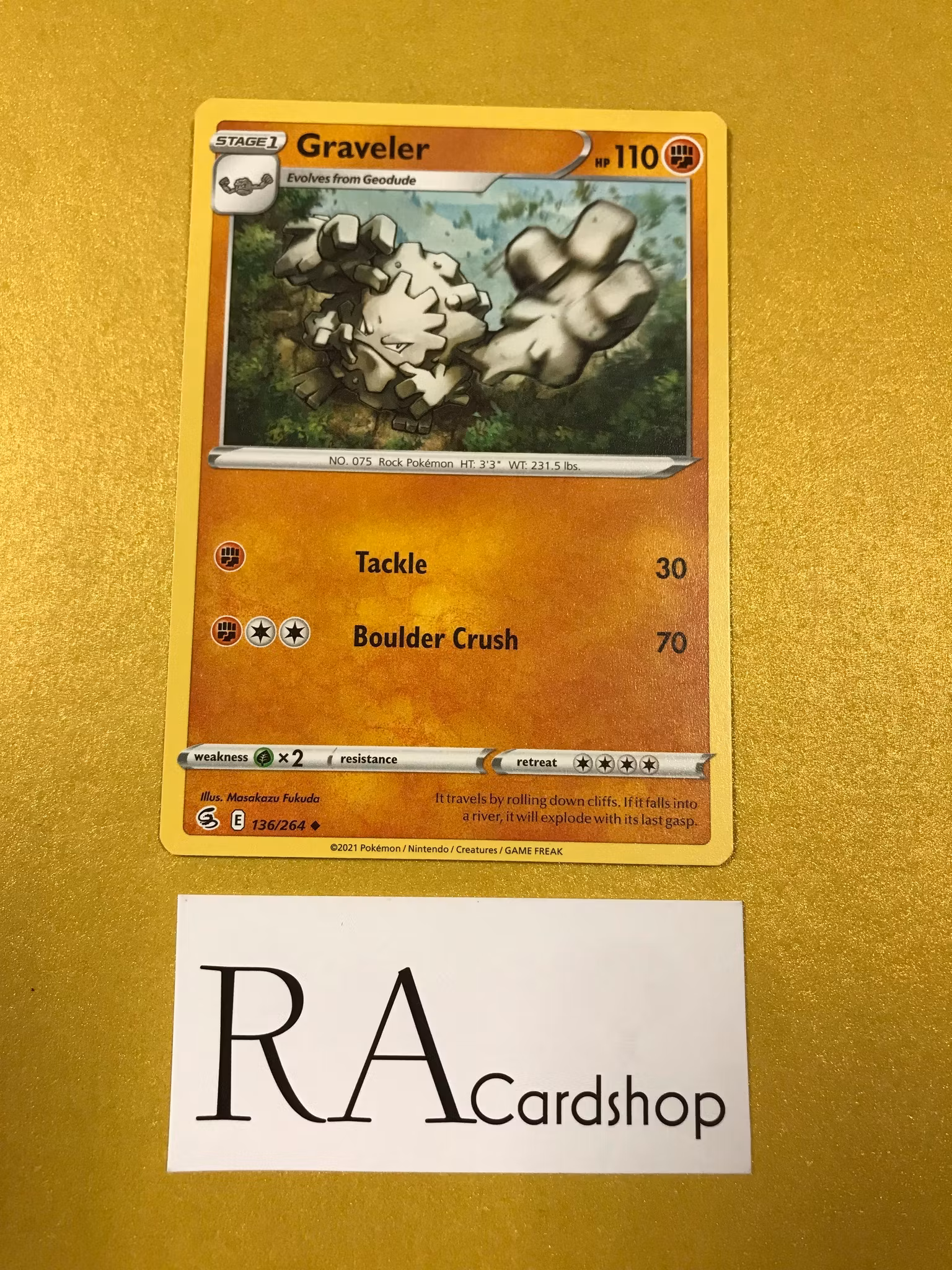 Graveler Uncommon 136/264 Fusion Strike Pokemon