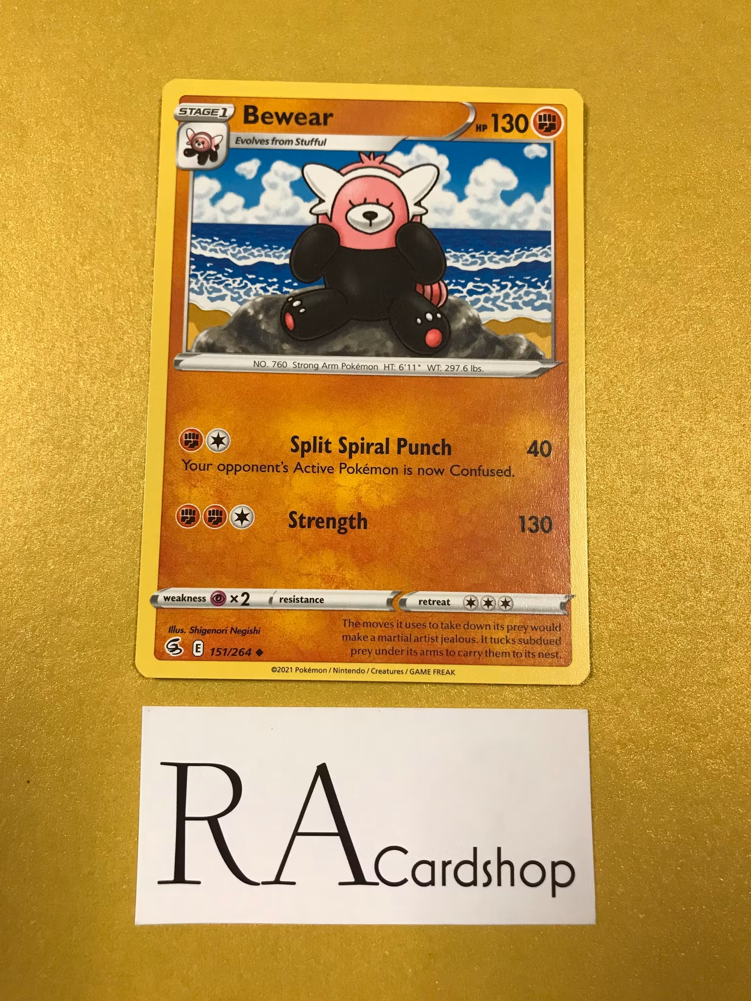 Bewear Uncommon 151/264 Fusion Strike Pokemon