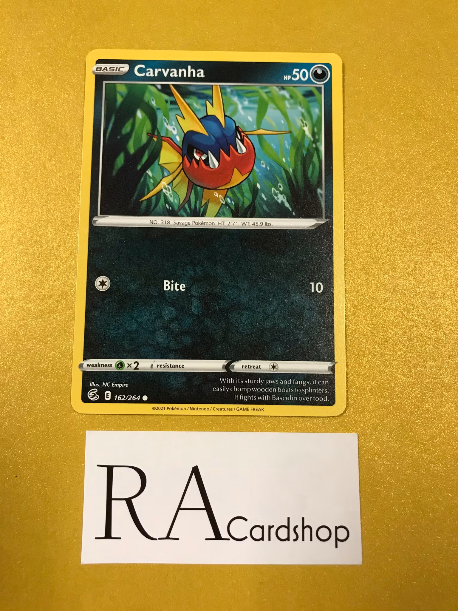 Carvanha Common 162/264 Fusion Strike Pokemon