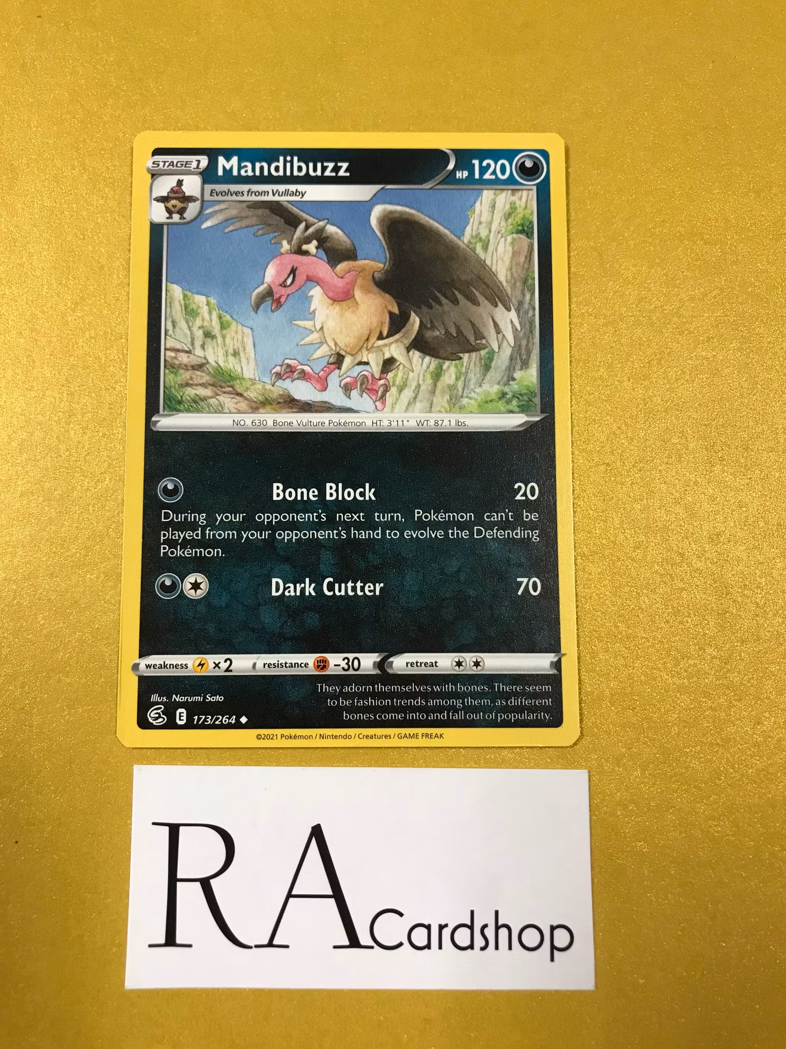 Mandibuzz Uncommon 173/264 Fusion Strike Pokemon