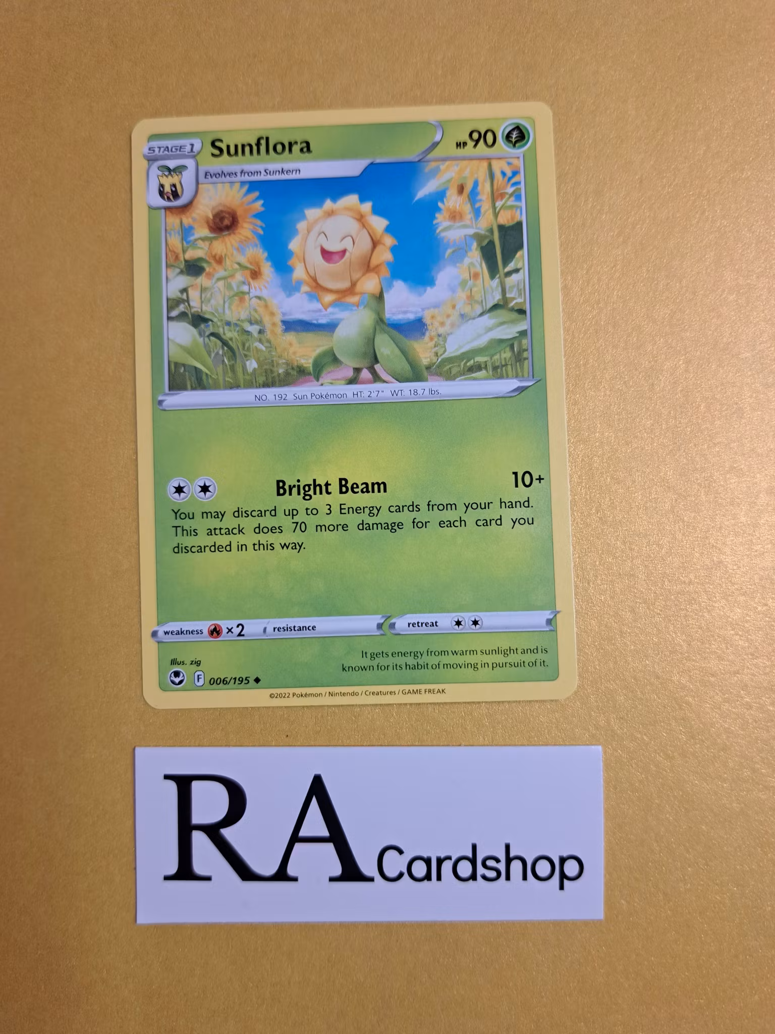 Sunflora Uncommon 006/195 Silver Tempest Pokemon