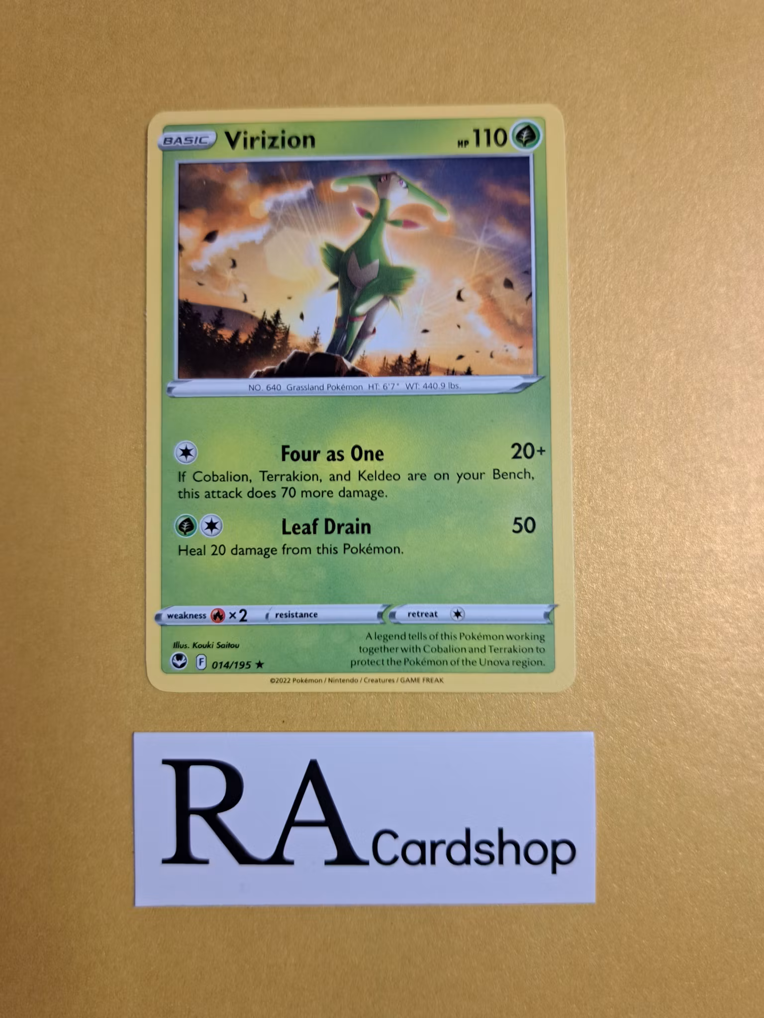 Virizion Rare 014/195 Silver Tempest Pokemon