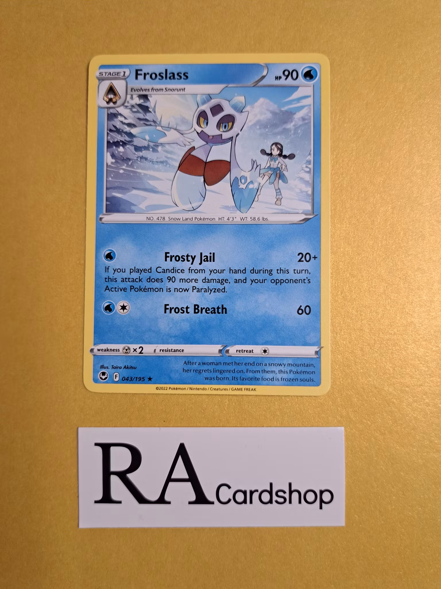 Froslass Rare 043/195 Silver Tempest Pokemon