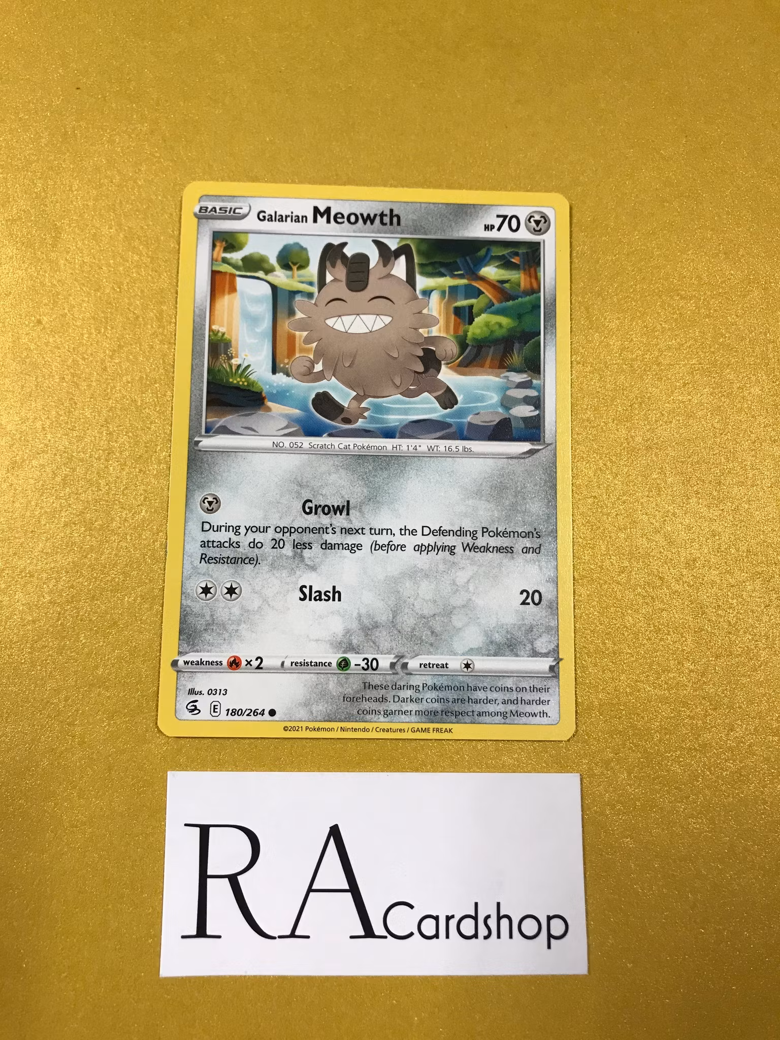 Galarian Meowth Common 180/264 Fusion Strike Pokemon