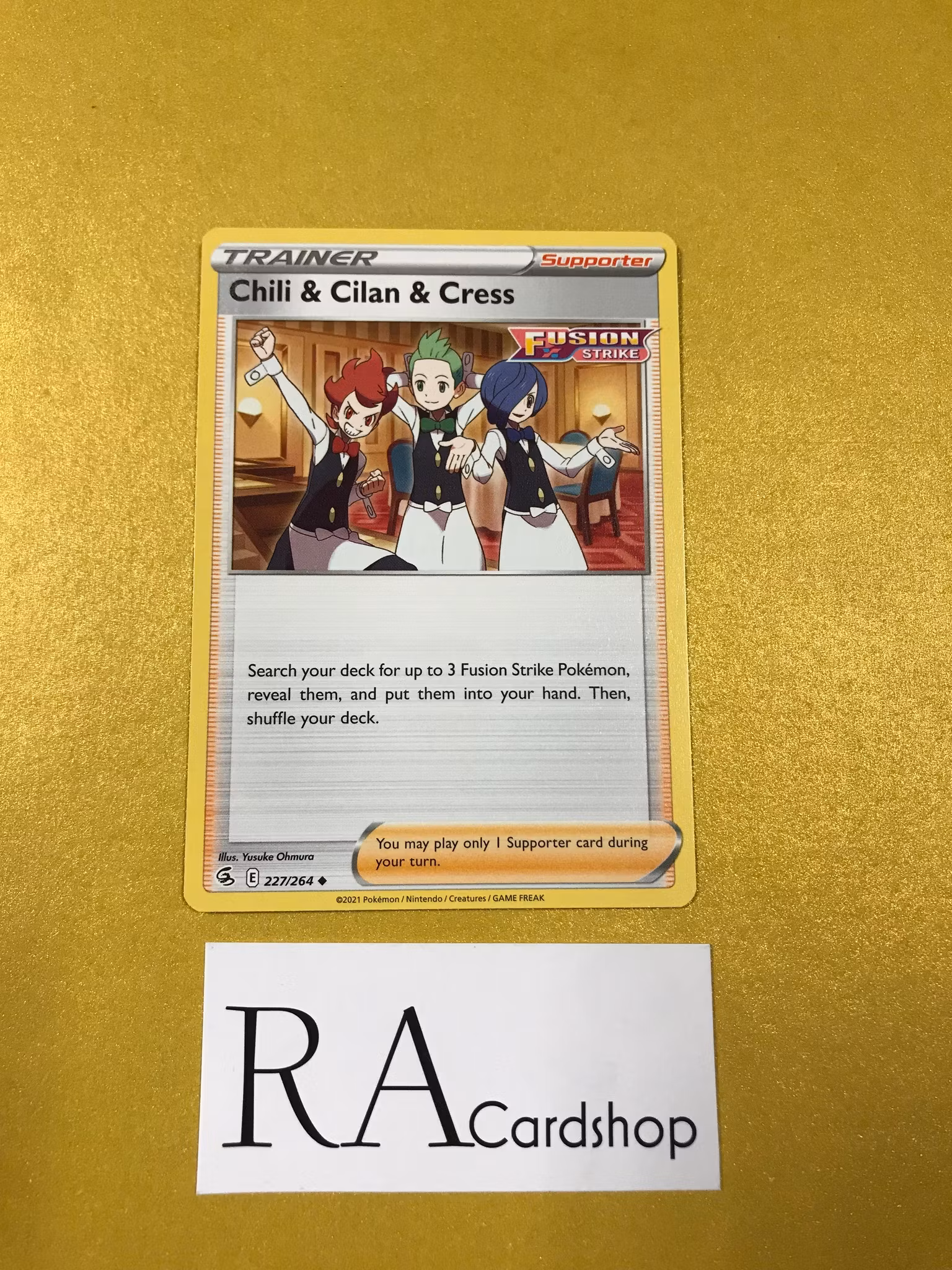 Chili & Cilan & Cress Uncommon 227/264 Fusion Strike Pokemon