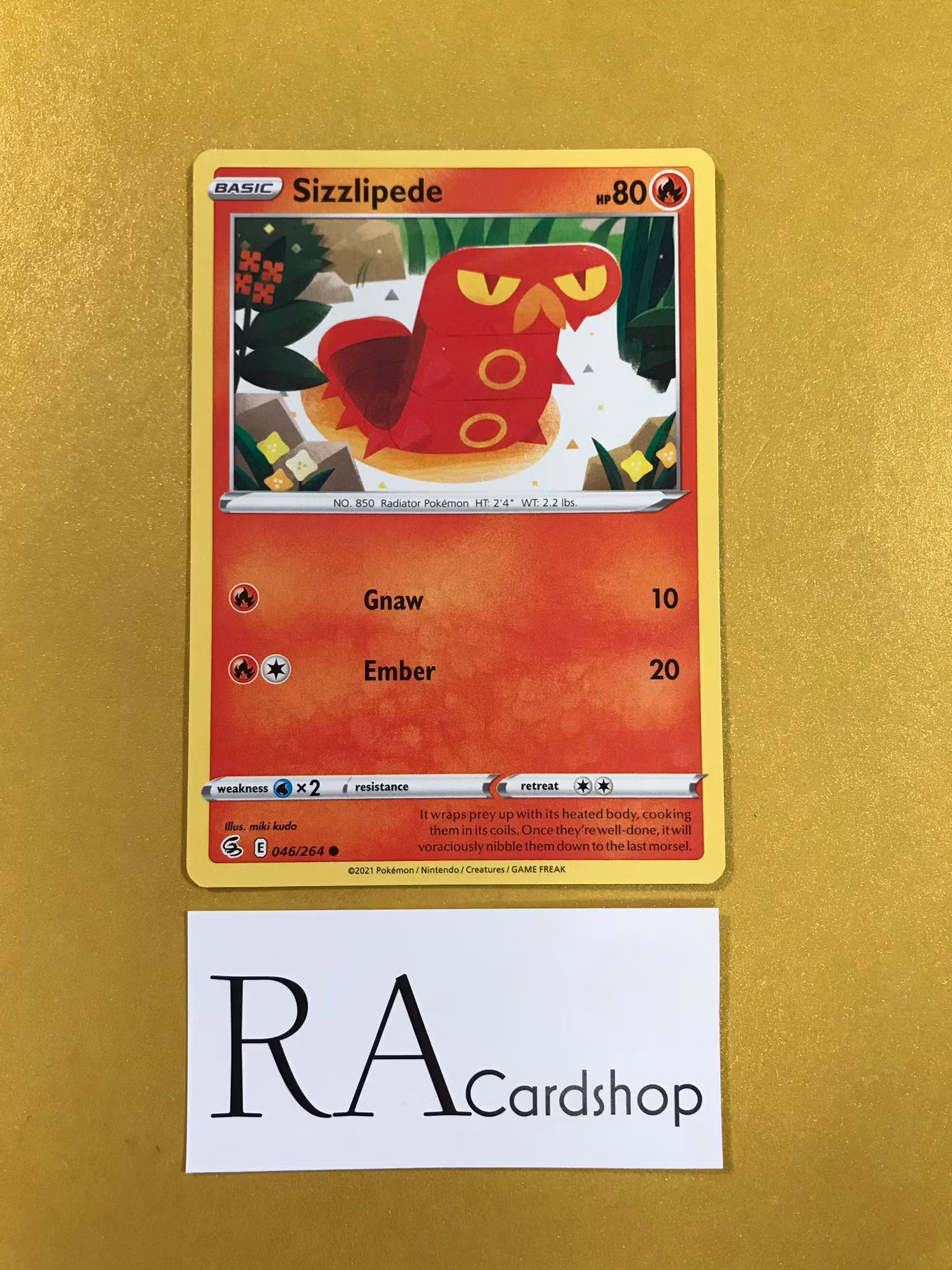 Sizzlipede Common 046/264 Fusion Strike Pokemon