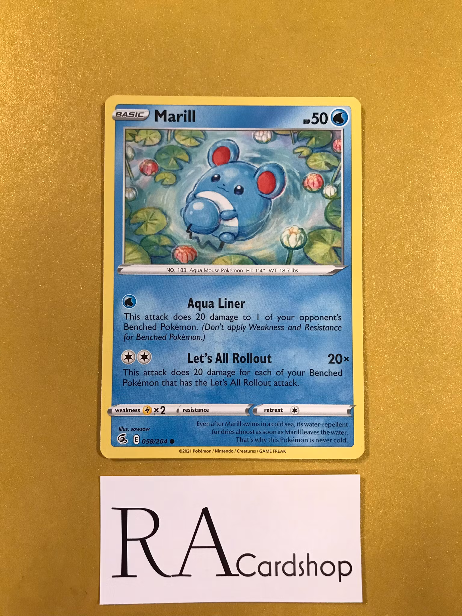 Marill Common 058/264 Fusion Strike Pokemon