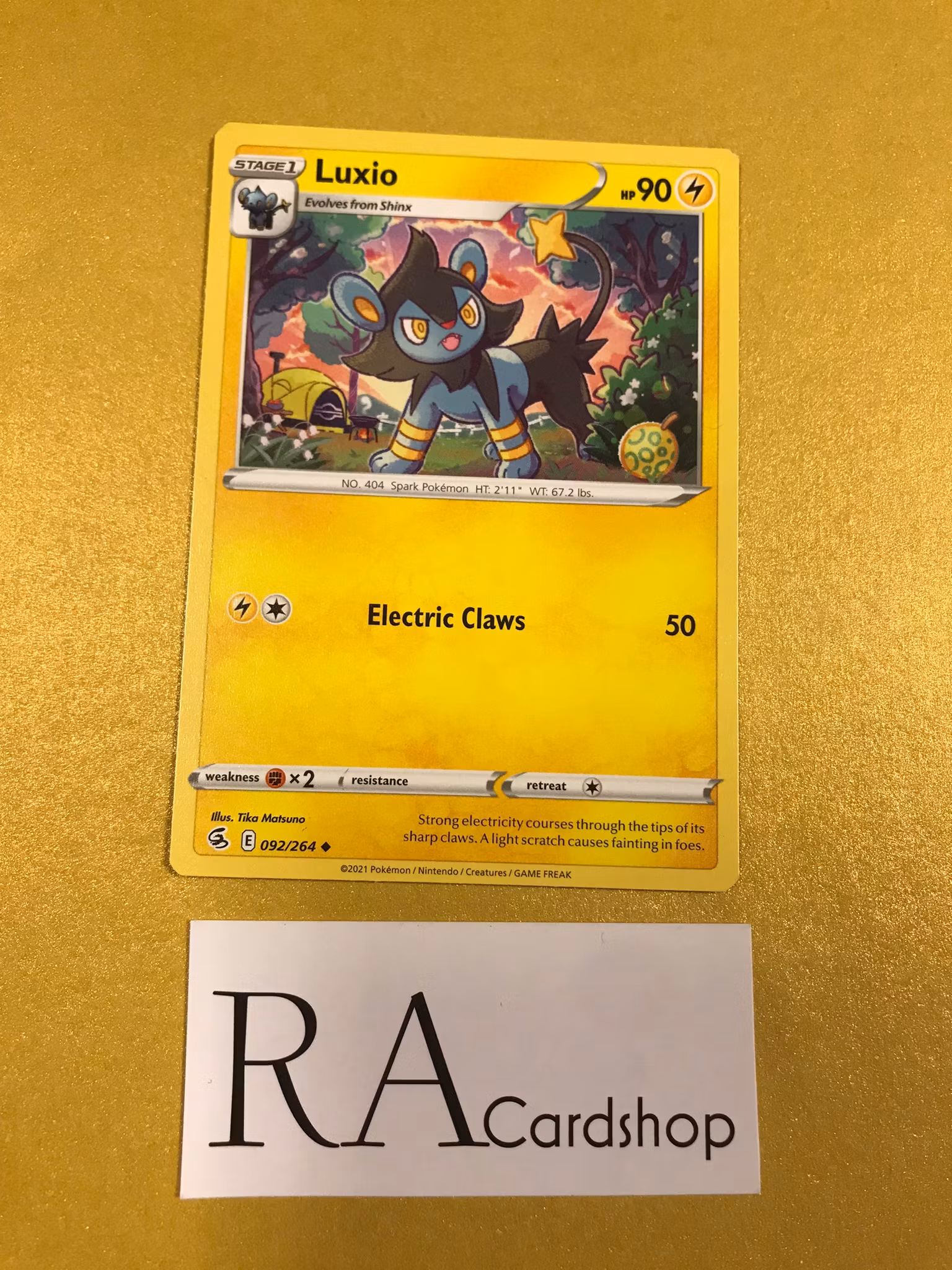 Luxio Uncommon 092/264 Fusion Strike Pokemon