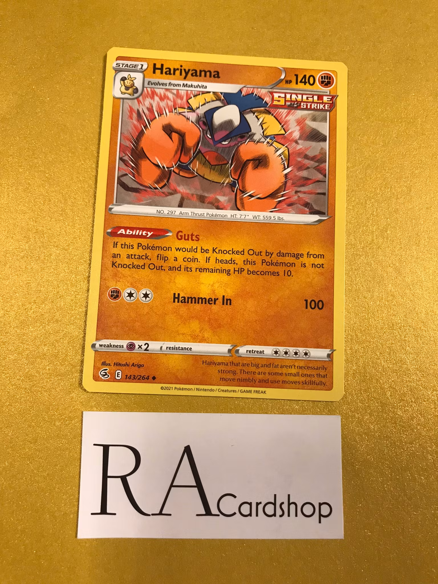 Hariyama Uncommon 143/264 Fusion Strike Pokemon