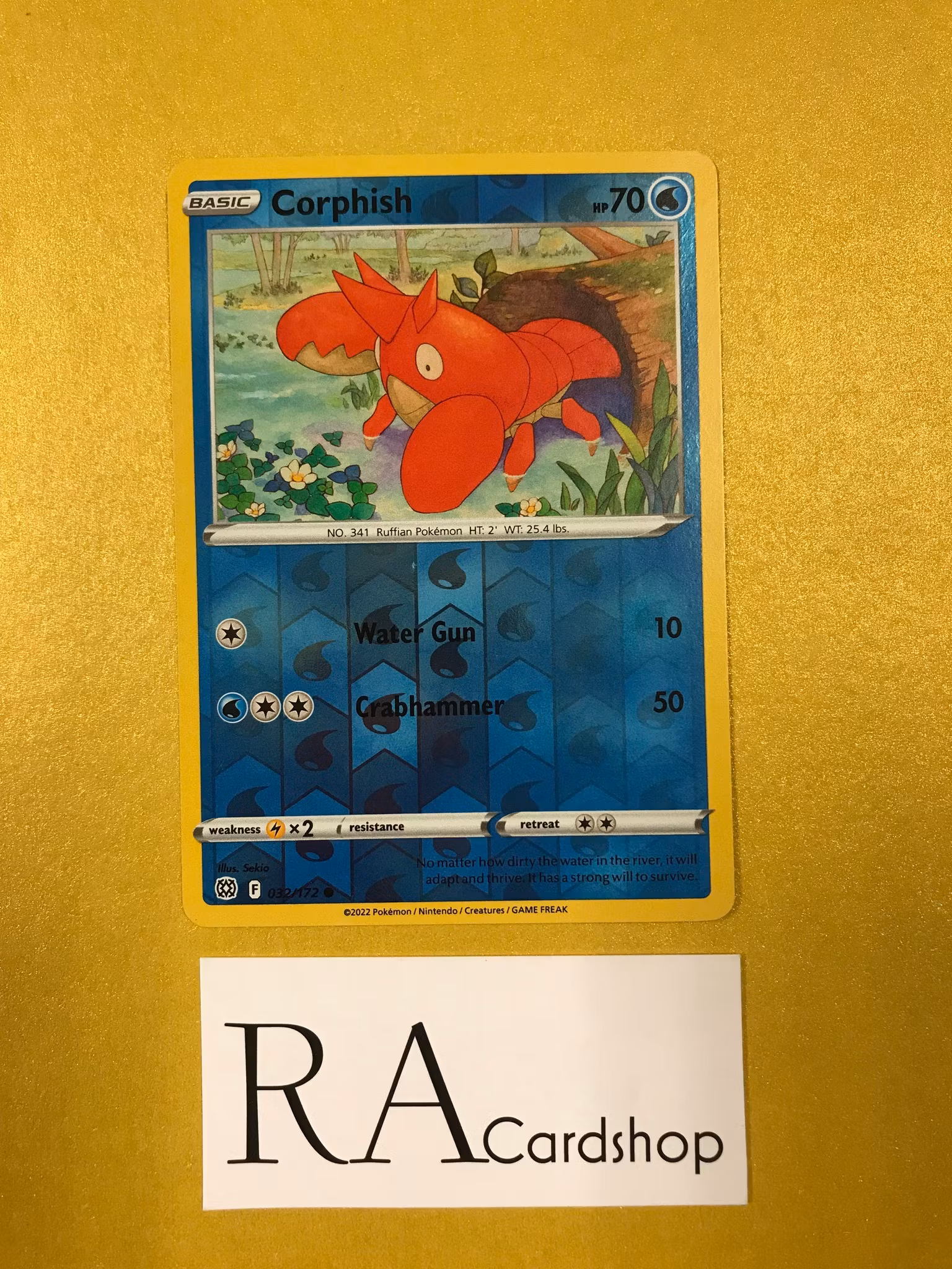 Corphish Reverse Holo Common 032/172 Brilliant Stars Pokemon