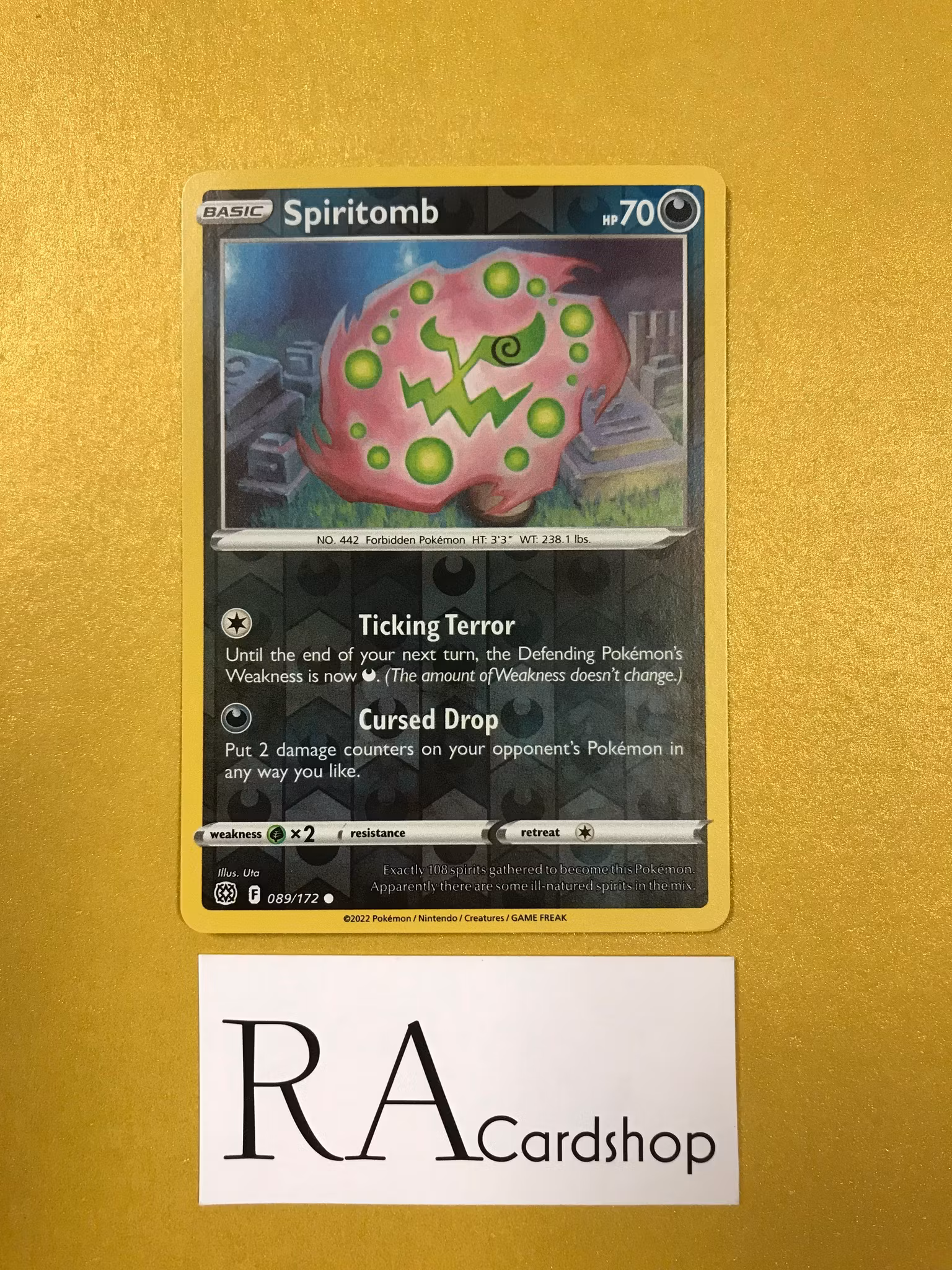 Spiritomb Reverse Holo Common 089/172 Brilliant Stars Pokemon