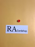 24866 Plate, Round 1 x 1 with Flower Edge (5 Petals) Röd Lego