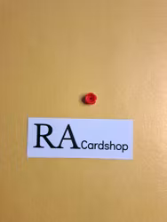 24866 Plate, Round 1 x 1 with Flower Edge (5 Petals) Röd Lego