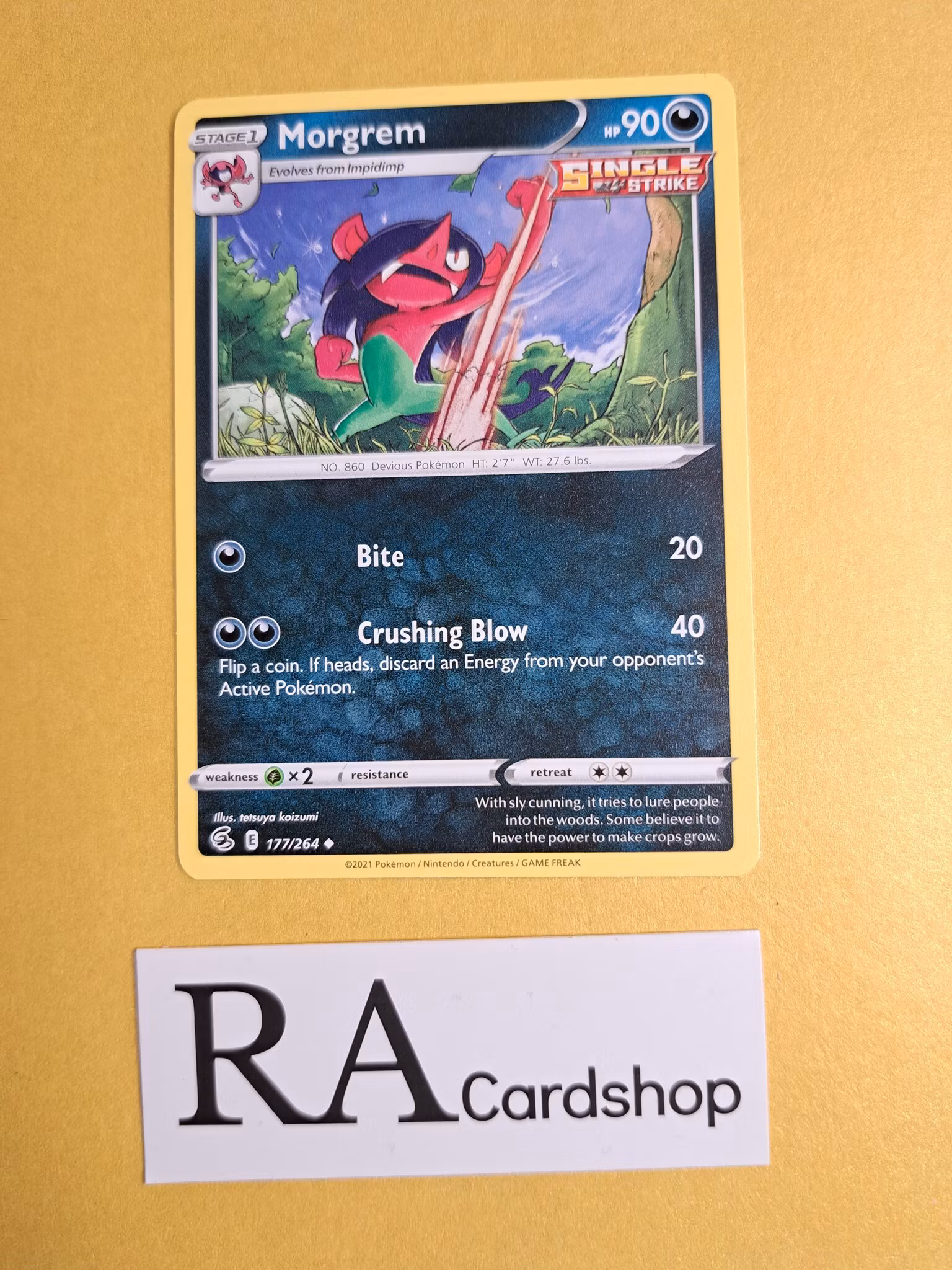 Morgrem Uncommon 177/264 Fusion Strike Pokemon