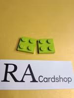 3022 Plate 2 x 2 Ljus Grön Lego