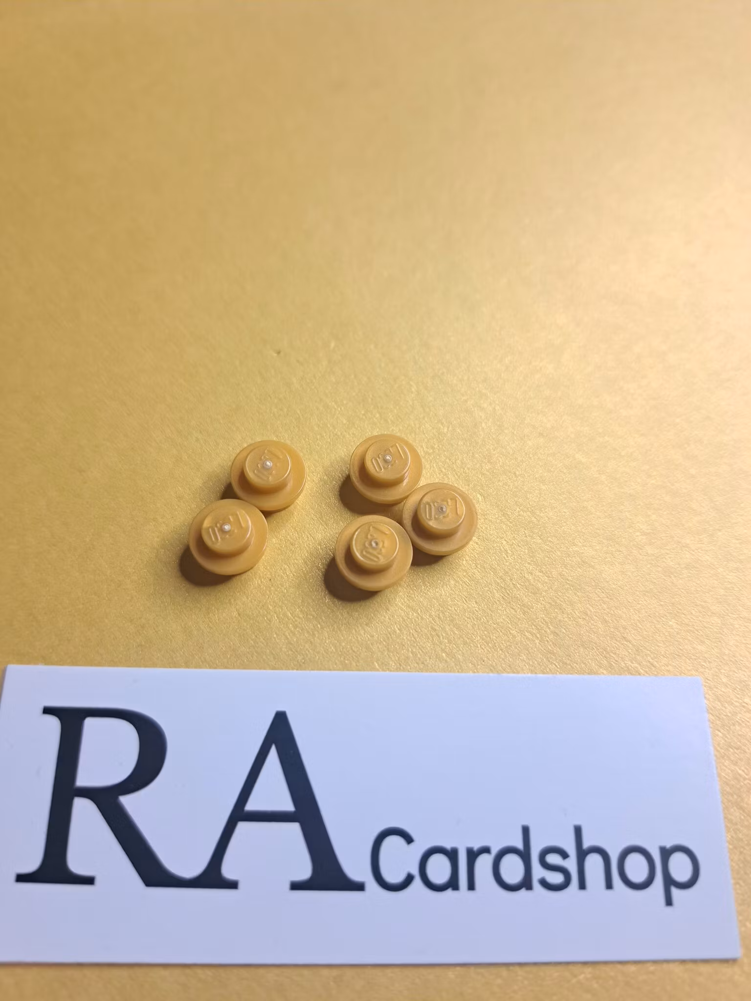 4073 Plate, Round 1 x 1 Pearl Gold Lego