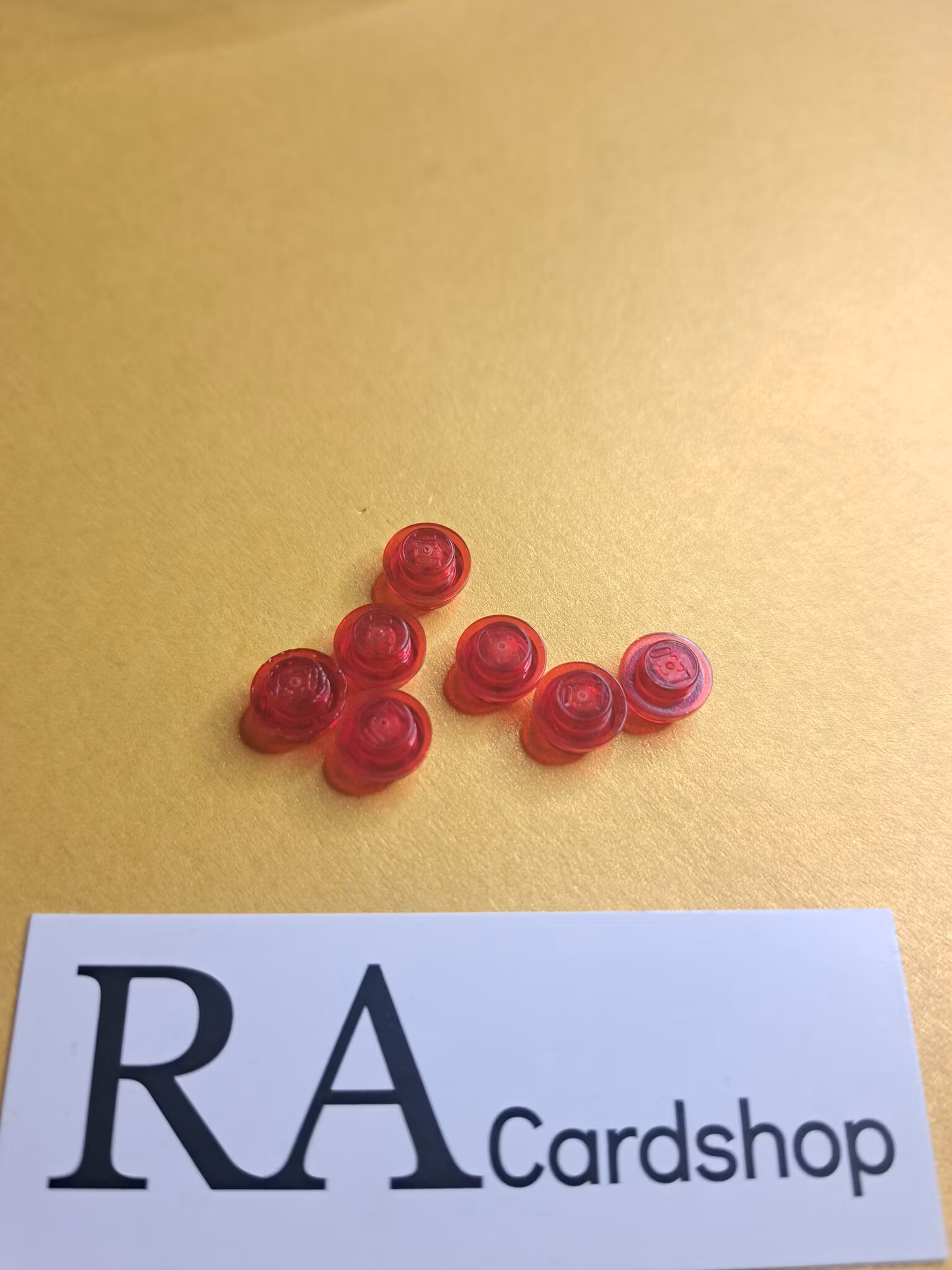 4073 Plate, Round 1 x 1 Transparent Red Lego