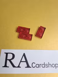 3023 Plate 1 x 2 Transparent Red Lego