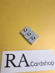 15573 Plate, Modified 1 x 2 with 1 Stud with Groove and Bottom Stud Holder (Jumper) Light Grey Lego