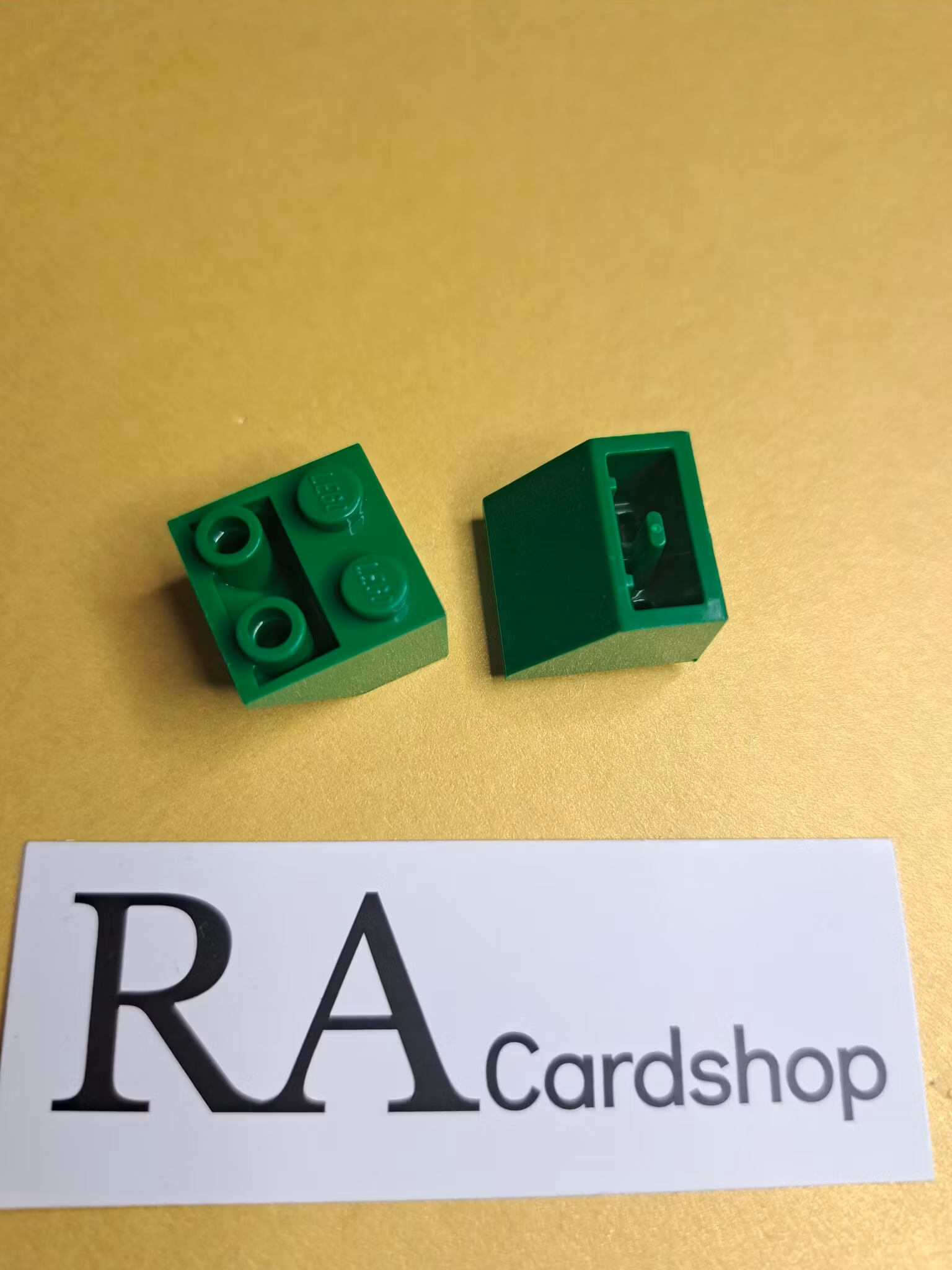 3660 Slope, Inverted 45 2 x 2 with Flat Bottom Pin Green Lego