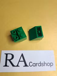 3660 Slope, Inverted 45 2 x 2 with Flat Bottom Pin Green Lego