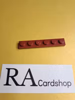 3666 Plate 1 x 6 Reddish Brown Lego
