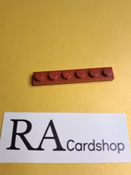 3666 Plate 1 x 6 Reddish Brown Lego