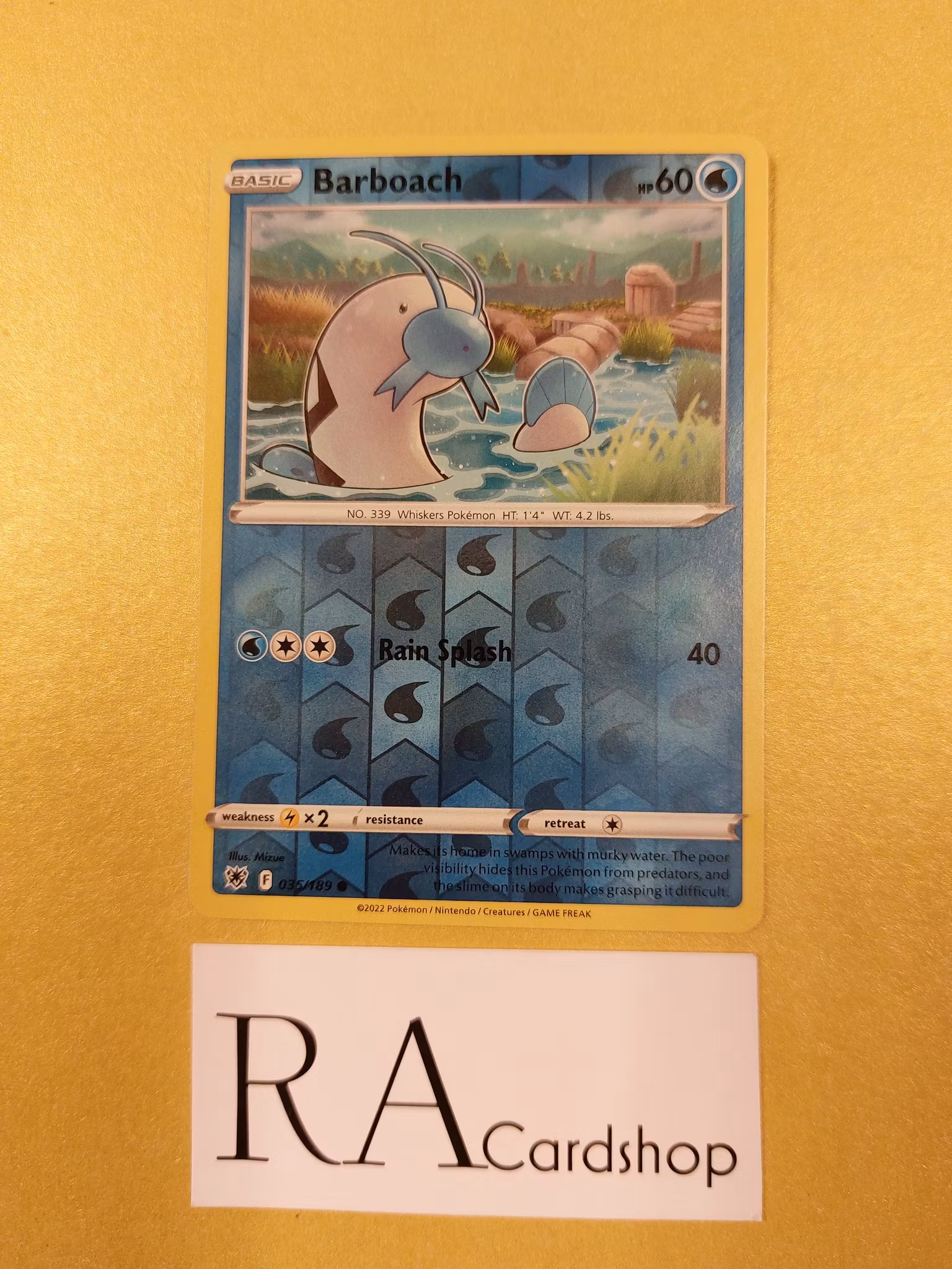 Barboach Reverse Holo Common 035/189 Astral Radiance Pokemon